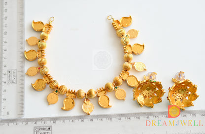 Gold tone handmade palakka necklace set dj-04302