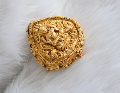 Antique gold kemp Lakshmi Kumkum box dj-38605