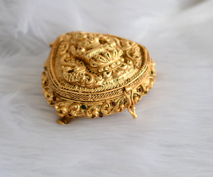 Antique gold kemp Lakshmi Kumkum box dj-38605