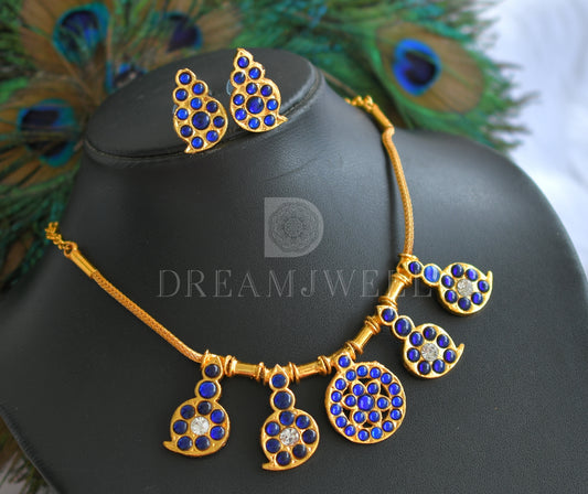 Gold tone Blue Mango Necklace dj-21242