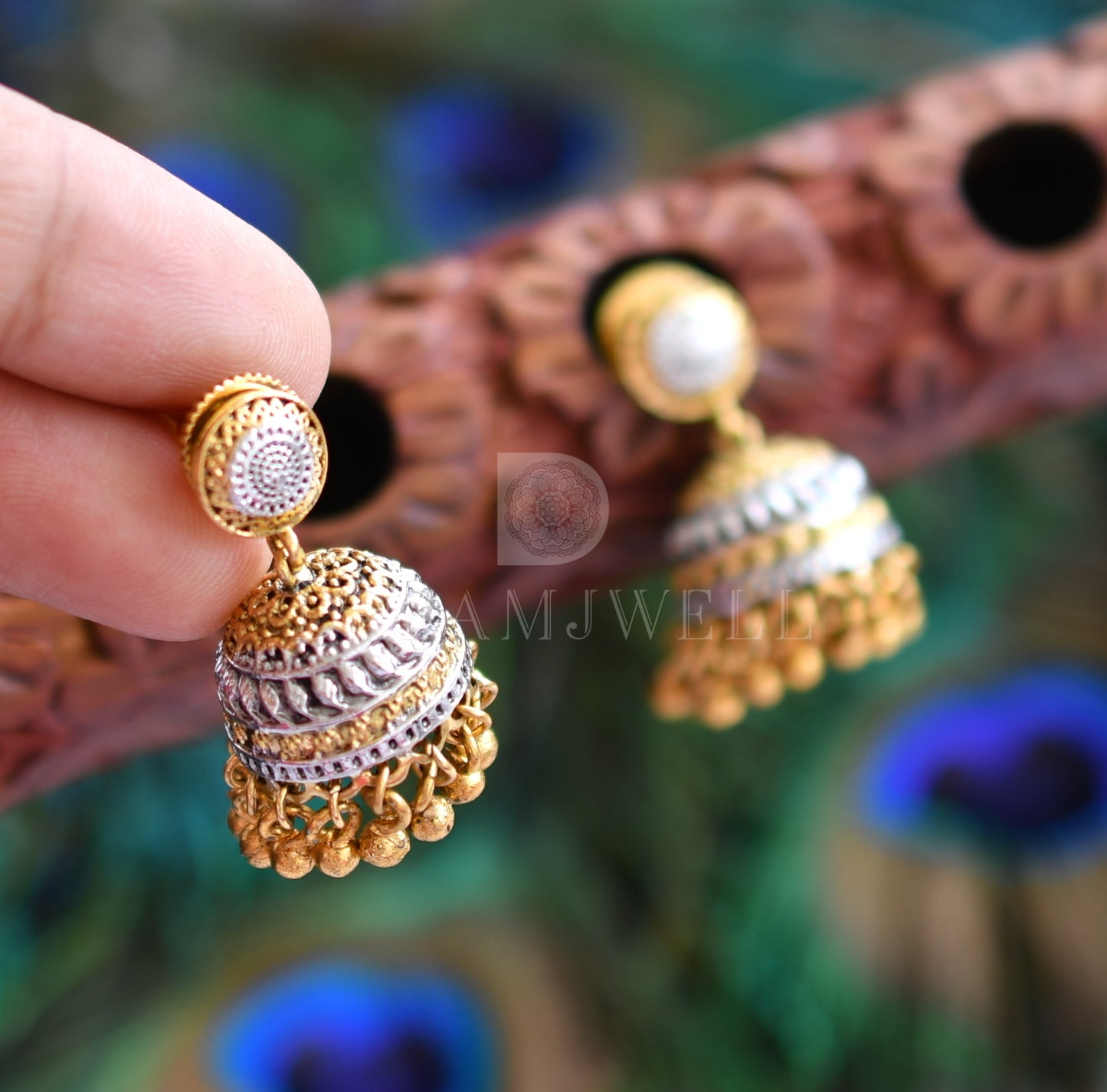 Two Tone Small Jhumkkas DJ-05258