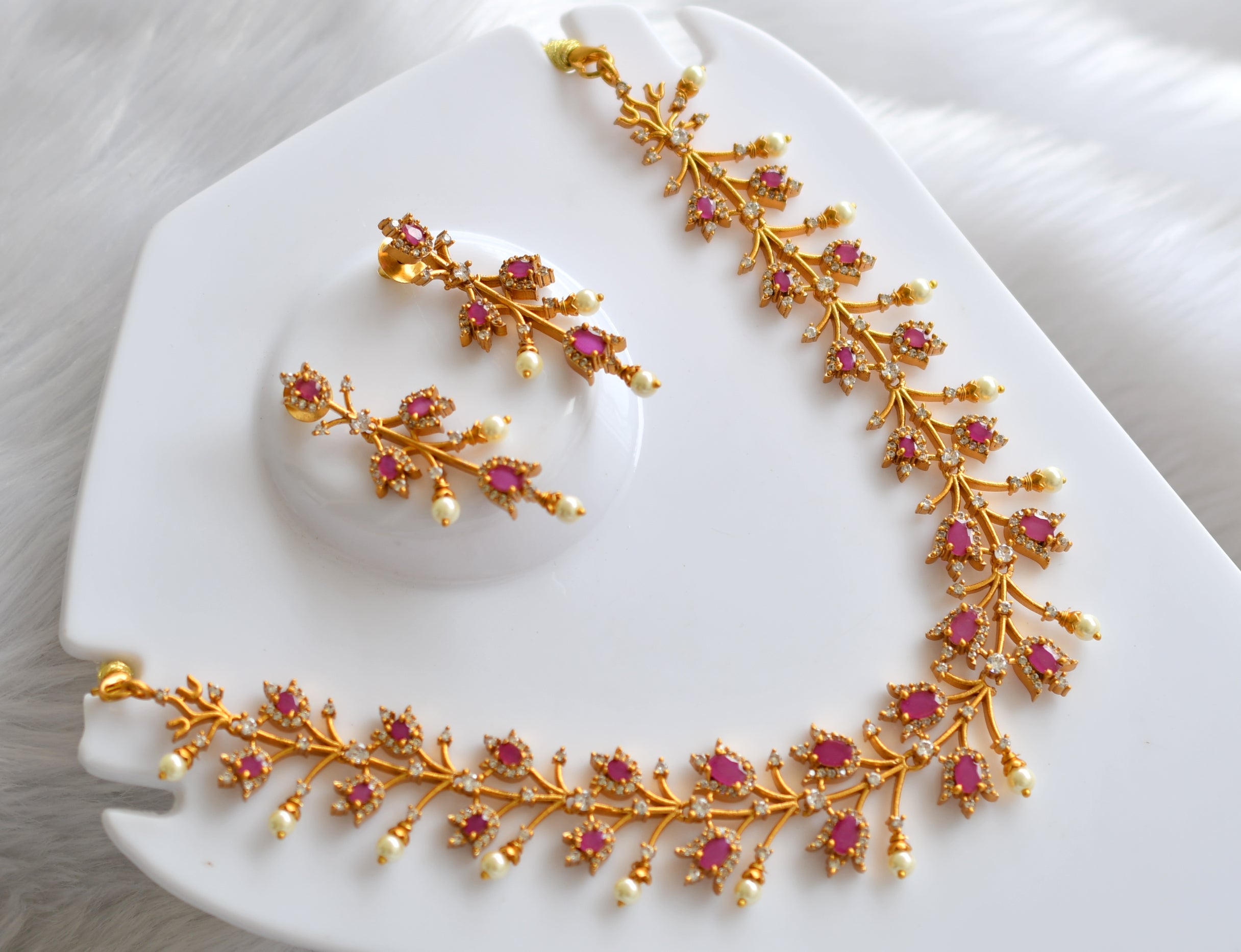 Joyalukkas ruby necklace on sale collection with price