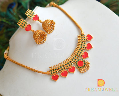 Matte finish Palakka Kerala style necklace set