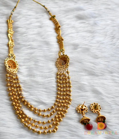 Antique multi layer Mugappu necklace set dj-01430