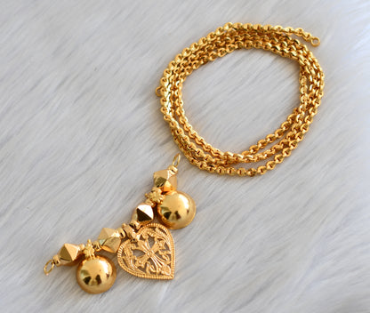 Gold tone bottu with cross christian mangalyam dj-40924