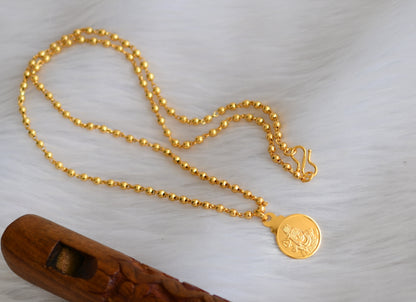 Gold tone Shiva round pendant with chain dj-39390