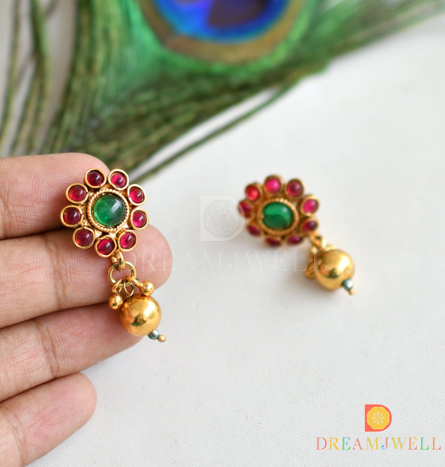 Antique multi layer kemp-green necklace set dj-26632