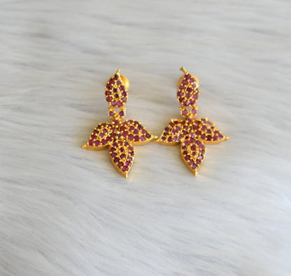 Gold tone ruby mango Necklace set dj-40937