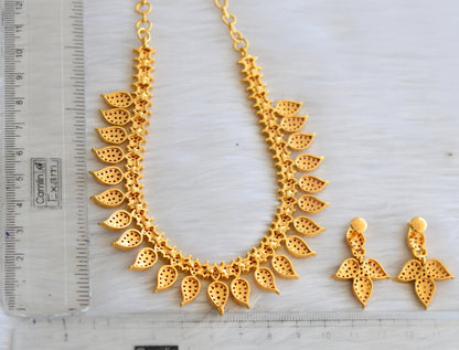 Gold tone ruby mango Necklace set dj-40937