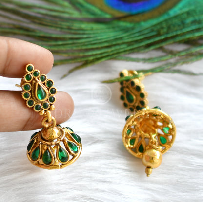 Antique gold tone Green Necklace Set -dj12131