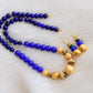 Handmade blue beaded necklace set dj-01325