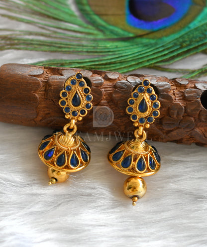 Antique gold tone Blue Necklace Set -dj12132