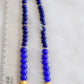 Handmade blue beaded necklace set dj-01325