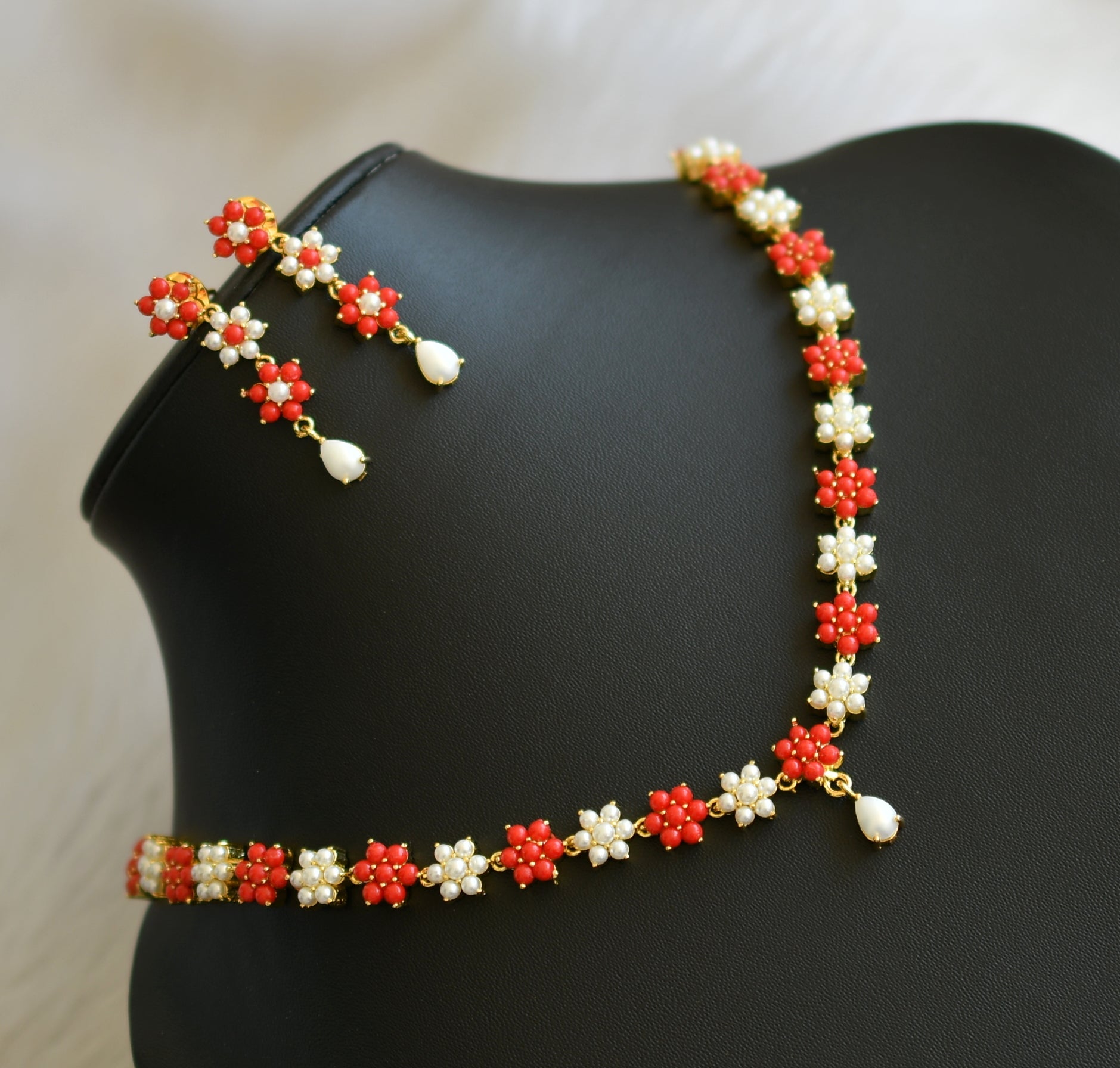 Coral sale necklace set