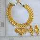 Gold tone ruby-emerald-white mango necklace set dj-01610