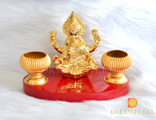 Gold tone Lakshmi Kumkum Box -dj16071