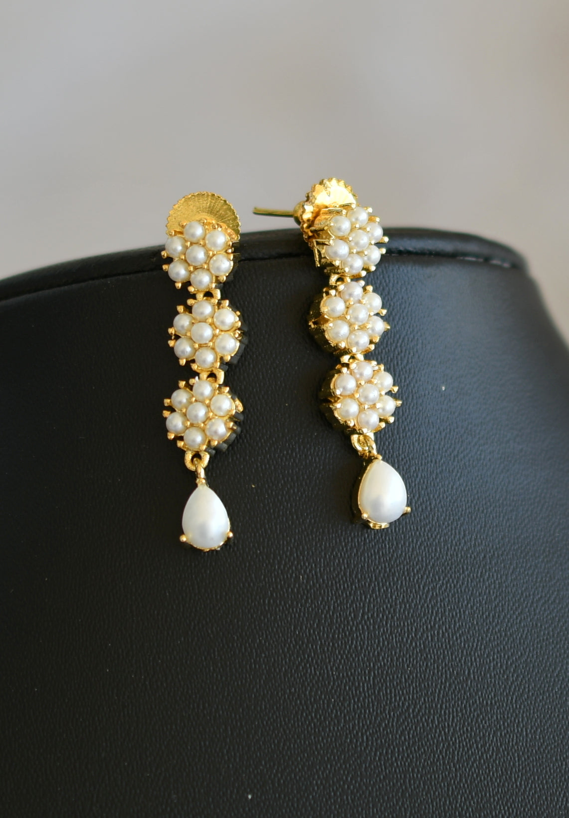 Gold tone pearl stone Nakshatra necklace set dj-40966