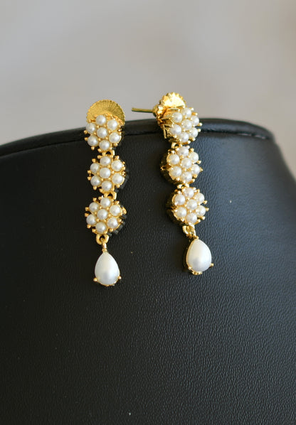 Gold tone pearl stone Nakshatra necklace set dj-40966