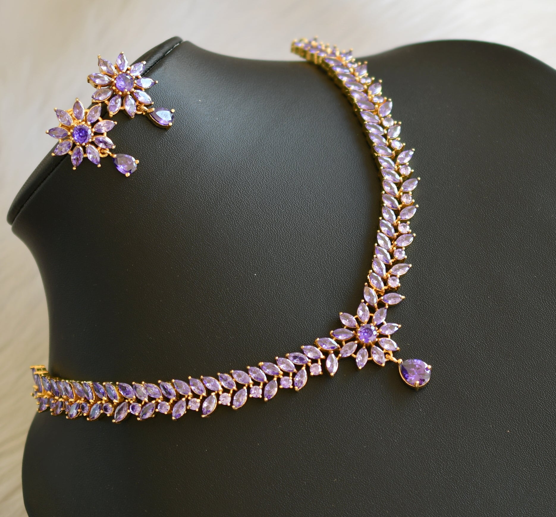 Purple hot sale jewelry set