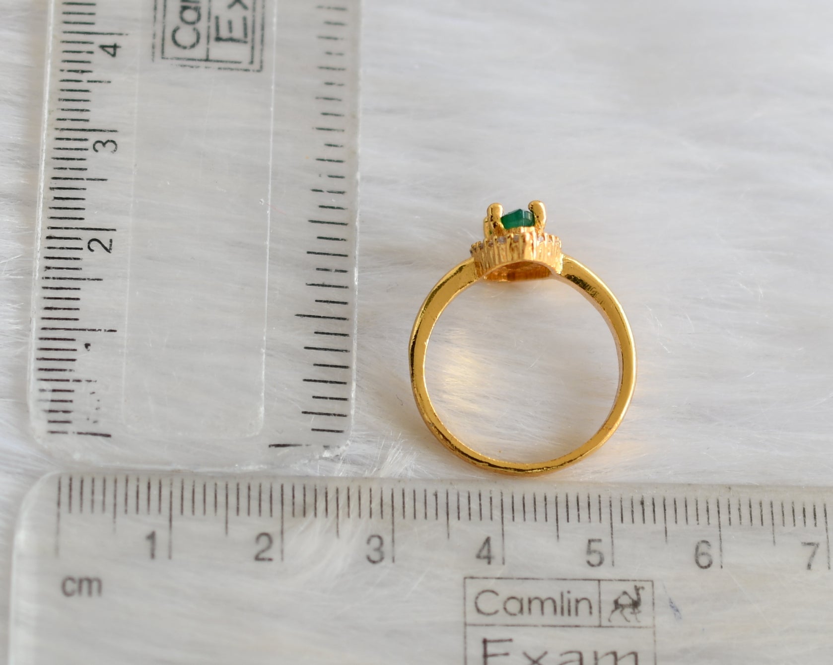 Lab-Created Emerald Ring in 10K Burnished Yellow Gold