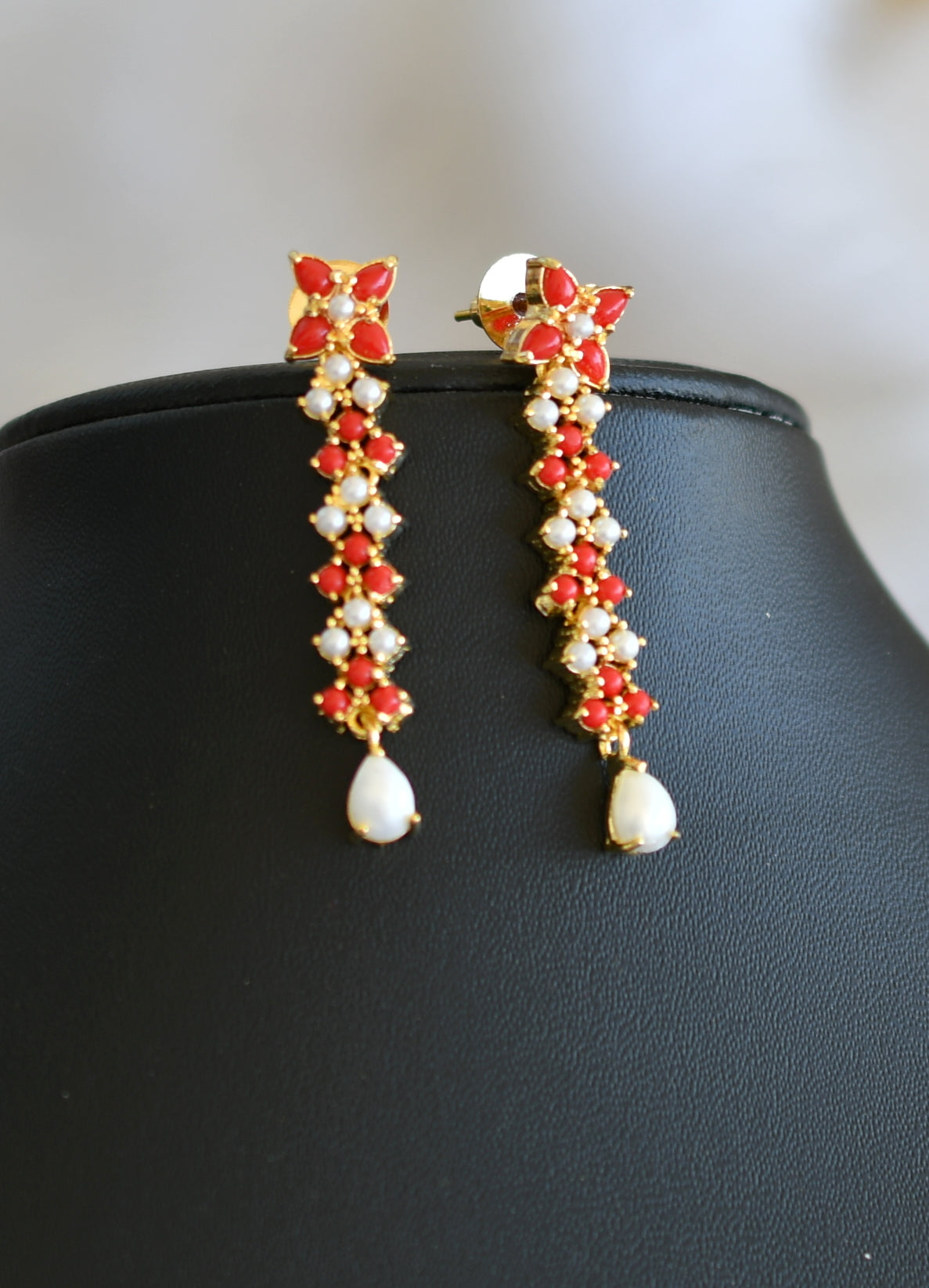 Coral pearl earrings Pure Silver jewelry Indian ,diamond studs ,Indian  jewelry set ,gold jewelry look a like silver earrings-NIHIRA-SHABURIS |  Silver jewellery indian, Indian jewelry sets, Coral jewelry set