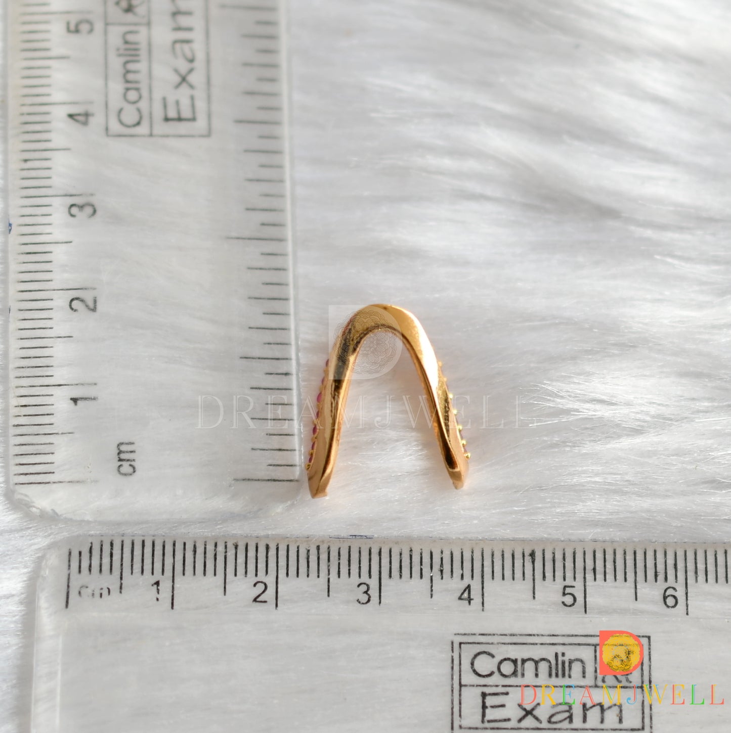 Gold tone ruby vanki finger ring dj-37870