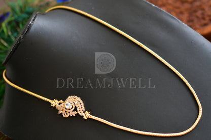 Gold Plated Cz -white Peacock Mugappu Chain dj-14773