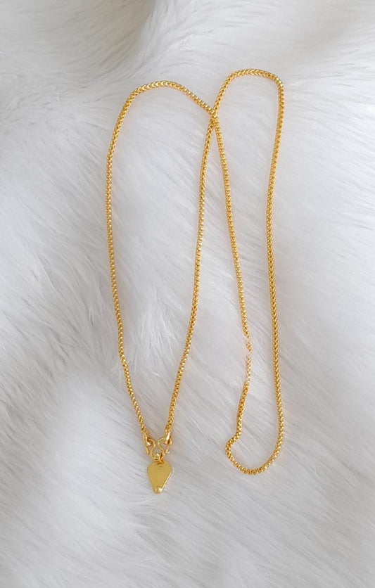 Gold tone elakka thali pendant with chain dj-38565