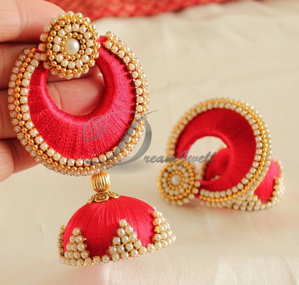 Handmade Silk Thread Earrings – Sarang