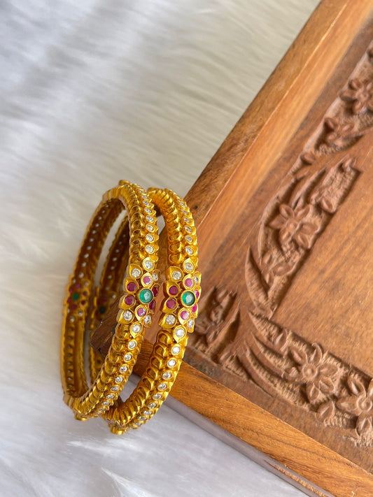 Matte finish multi color bangles (2.6) dj-24969