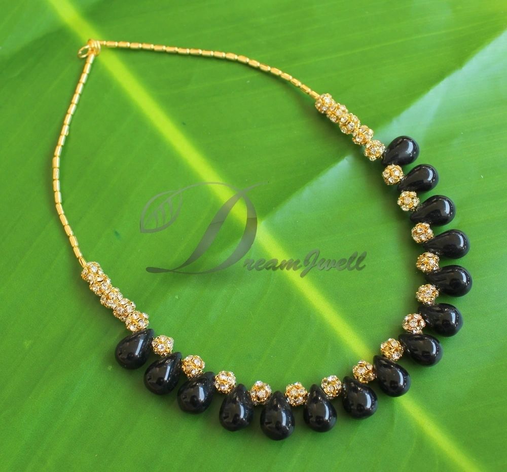 Buy Crystal Beads Chain In Peach Color Online – Gehna Shop
