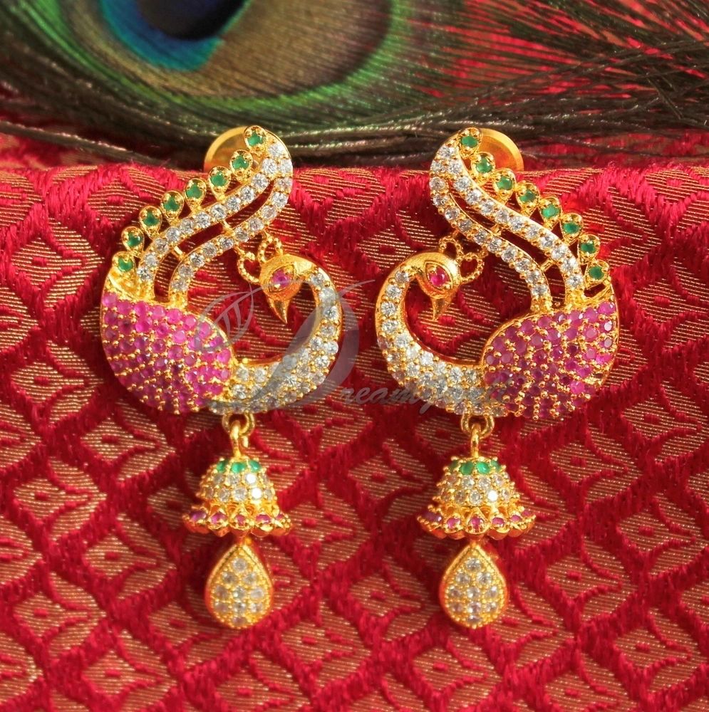 Buy latest Gold Earrings Designs for men and women Lalithaa Jewellery