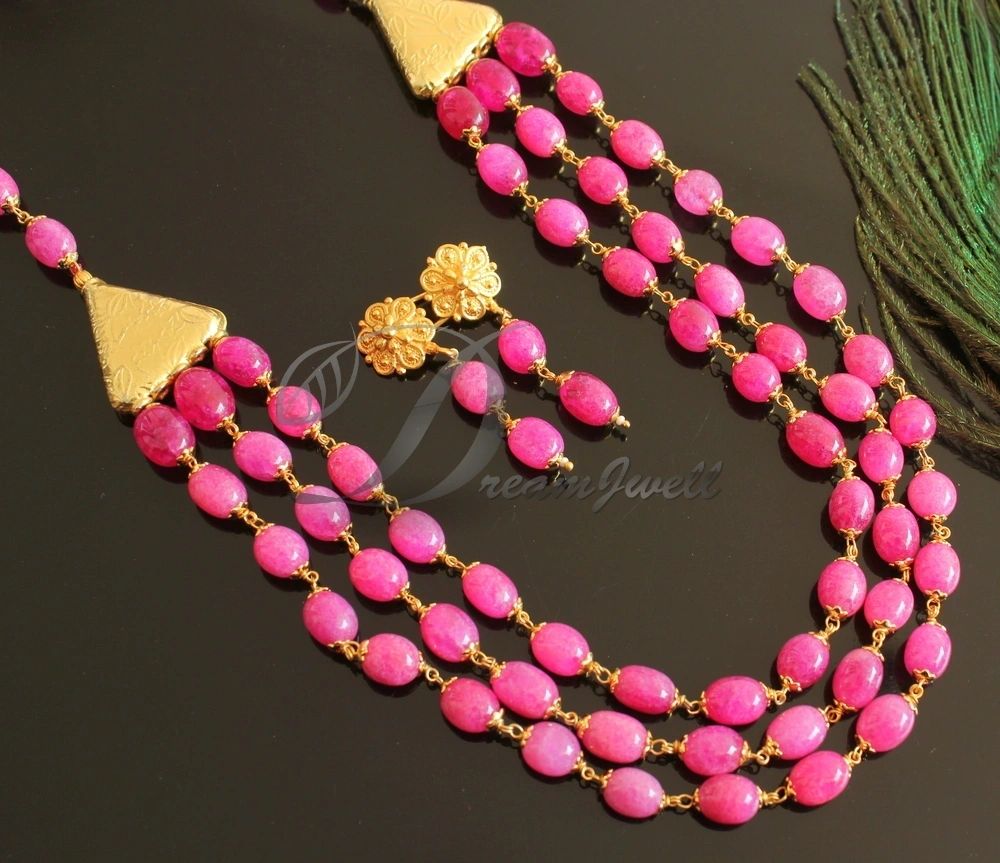 Hot pink beaded necklace, Magenta Ukrainian folk collar necklace Sylianka |  eBay