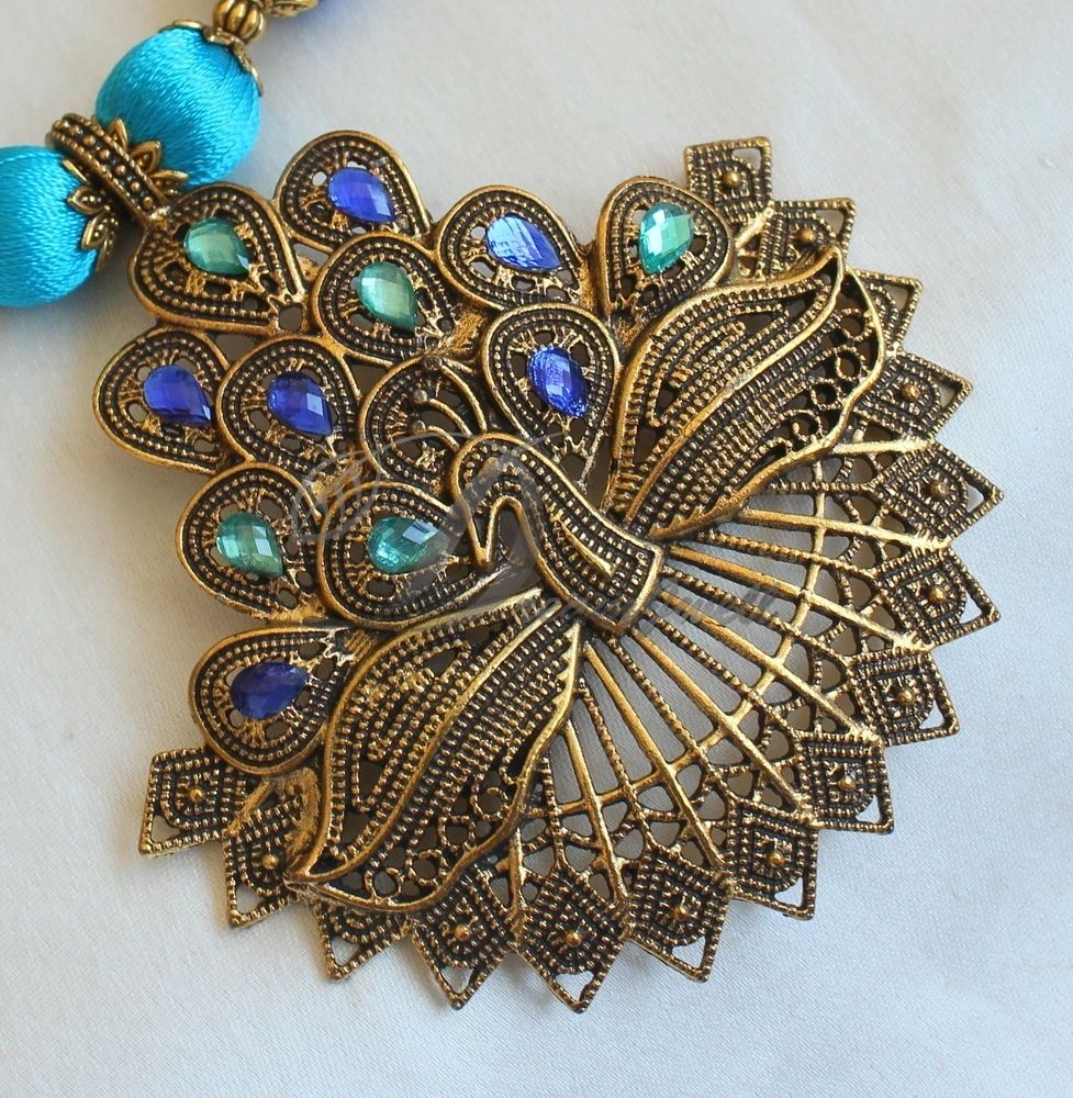 Vintage on sale peacock necklace