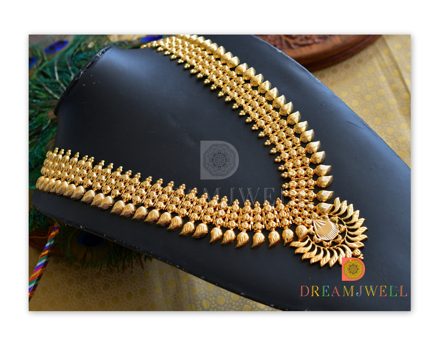 Gold tone mango Kerala style haar dj-37206